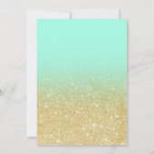 Goudglitter elegant Vrijgezellenfeest voor elegant Kaart (Achterkant)