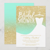 Goudglitter elegant Vrijgezellenfeest voor elegant Kaart (Voorkant / Achterkant)