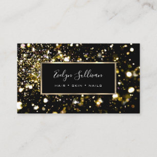 Goudglitter en lichte visitekaartjes