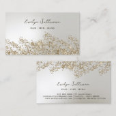 goudglitter en parelend folie visitekaartje (Voorkant / Achterkant)