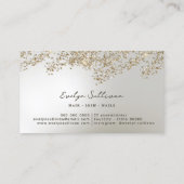 goudglitter en parelend folie visitekaartje (Achterkant)