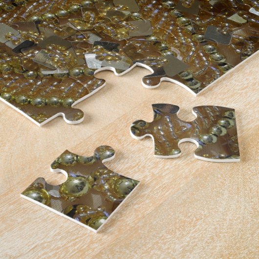 Goudglitter en parels legpuzzel (Zijkant)