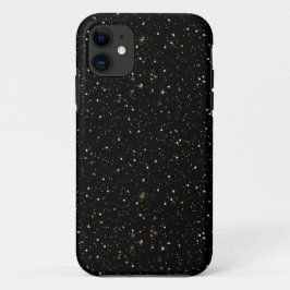 Goudglitter en sparkles op zwart Case-Mate iPhone case