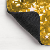 Goudglitter en sterren diva mousepad muismat (Hoek)