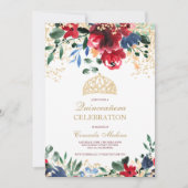 goudglitter foto tiara Quinceañera Kaart (Voorkant)