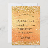 goudglitter glamoureus kaart (Voorkant)