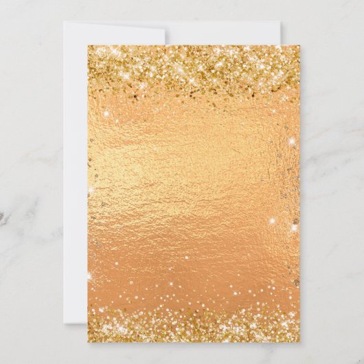 goudglitter glamoureus kaart (Achterkant)