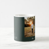 Goudglitter glans, moderne kerstfoto koffiemok (Center)