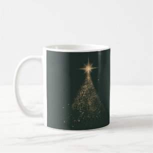 Goudglitter glans, moderne kerstfoto  koffiemok