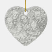 Goudglitter hartfoto Kerstboom ornament (Achterkant)