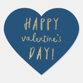 Goudglitter-hartkledij-valentijnsticker Hart Sticker