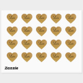 Goudglitter-hartstickers Hart Sticker (Vel)