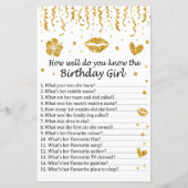 Goudglitter Hoe goed ken je de verjaardagskuiken? (Voorkant)