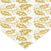 goudglitter holly berry trendy kerstavond tafelkleed (Gekanteld)