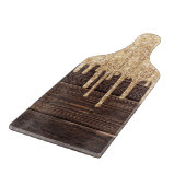 Goudglitter-houtscharcuteriepoxylook Snijplank (Hoek)