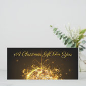 Goudglitter kerstbol elegante moderne feestdag (Staand voorkant)