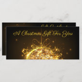 Goudglitter kerstbol elegante moderne feestdag (Voorkant / Achterkant)