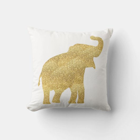 goudglitter kijk baby olifant kussen (Voorkant)