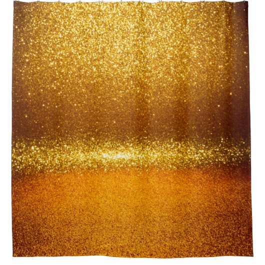 Goudglitter  licht textuur. Kerstmis ab Douchegordijn (Voorkant)
