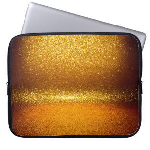 Goudglitter licht textuur. Kerstmis ab Laptop Sleeve