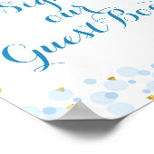 Goudglitter maan Onderteken alsjeblieft ons gastbo Poster (Hoek)