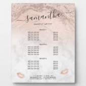 Goudglitter marmer van koper roos fotoplaat (Voorkant)