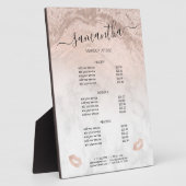 Goudglitter marmer van koper roos fotoplaat (Zijkant)