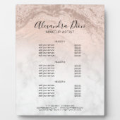 Goudglitter marmer van koper roos fotoplaat (Voorkant)