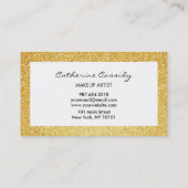  goudglitter sparkle Border, makreelartiest Visitekaartje (Achterkant)
