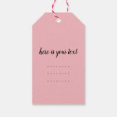 Goudglitter sterren, roze en goud cadeaulabel (Achterkant)