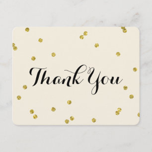 goudglitter Thank You kaarten