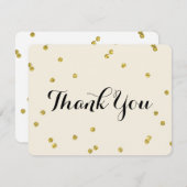 goudglitter | Thank You kaarten (Voorkant / Achterkant)