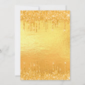 goudglitter van de partij Quinceanera druppelt gla Kaart (Achterkant)