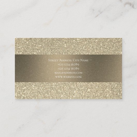 Goudglitter Visitekaartje (Achterkant)