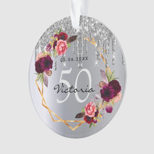 goudglitter voor goudbloem ornament (voorkant)
