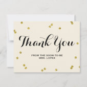 goudglitter | Vrijgezellenfeest dank u kaarten (Voorkant)