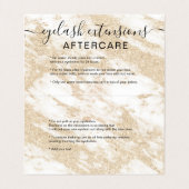 goudglitter witte marmer oog nazorg visitekaartje (Binnenkant ongevouwen)