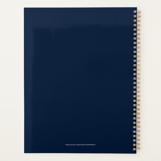 Goudglitterbootanker en mariene bloemen planner (Achterkant)