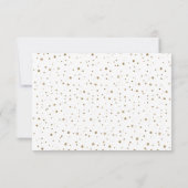 Goudglitterden en confetti winter bruiloft RSV RSVP Kaartje (Achterkant)