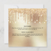 Goudglitterdiamant witte boogschimmels kaart (Achterkant)