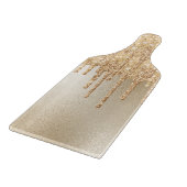 Goudglitterdruppels elegante chic charcuterie  snijplank (Hoek)