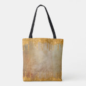 Goudglitterdruppels met een robuuste aanraakfuncti tote bag (Achterkant)