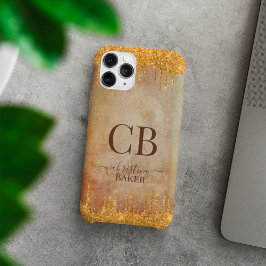 Goudglitterdruppels met nette aanraking Case-Mate iPhone case