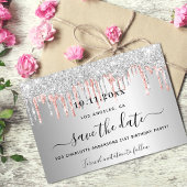 goudglitterdruppels voor goudgouden roos op jaarda save the date