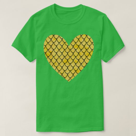 Goudglitterhart T-shirt (Design voorkant)