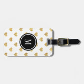 Goudglitterharten Bagagelabel (Voorkant horizontaal)