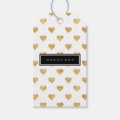 Goudglitterharten Cadeaulabel (Voorkant)