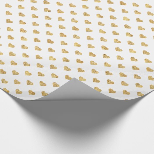 Goudglitterharten Cadeaupapier (Hoek)