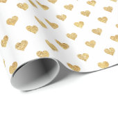 Goudglitterharten Cadeaupapier (Rol Hoek)