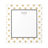 Goudglitterharten Notitieblok (Voorkant)